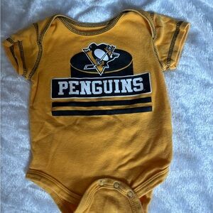 NHL Penguins Gold One-Piece Bodysuit